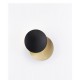 WALL SCONCE SANDY BLACK-GOLD METAL Ø20cm