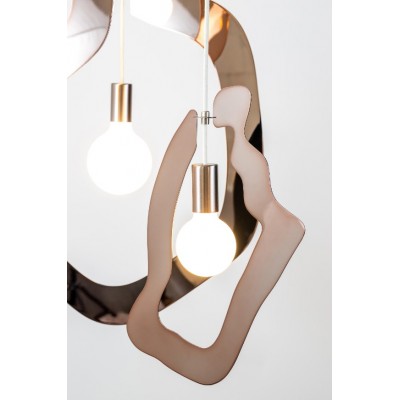 OPEN FRAME PENDANT PRECISION CUT METAL 48x37cm HANDMADE IN ITALY