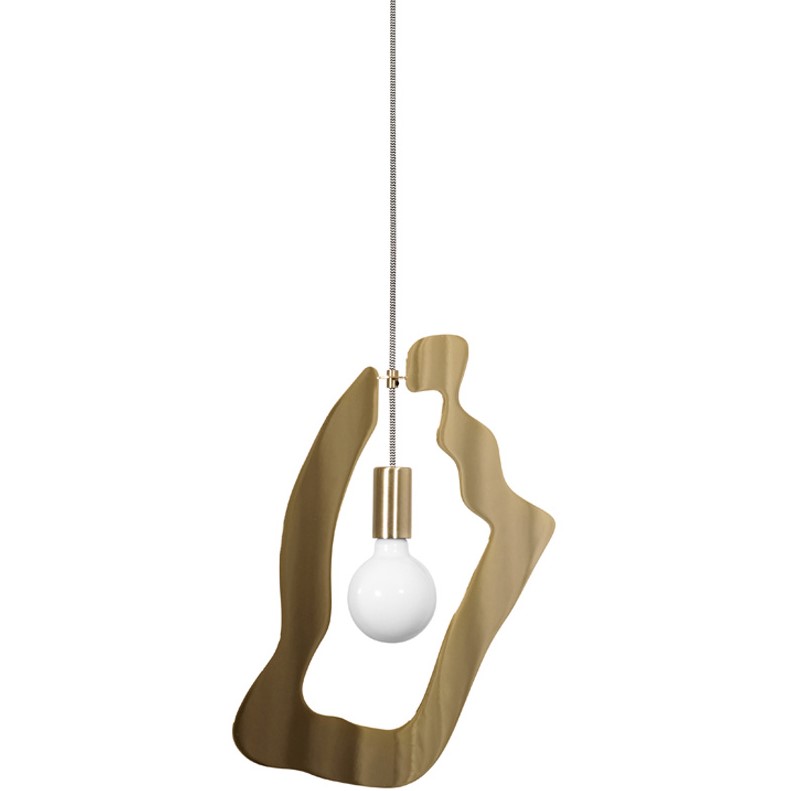 OPEN FRAME PENDANT PRECISION CUT METAL 48x37cm HANDMADE IN ITALY