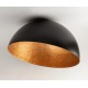 SMALL STEEL CEILING DOME BLACK-GOLD Ø35cm