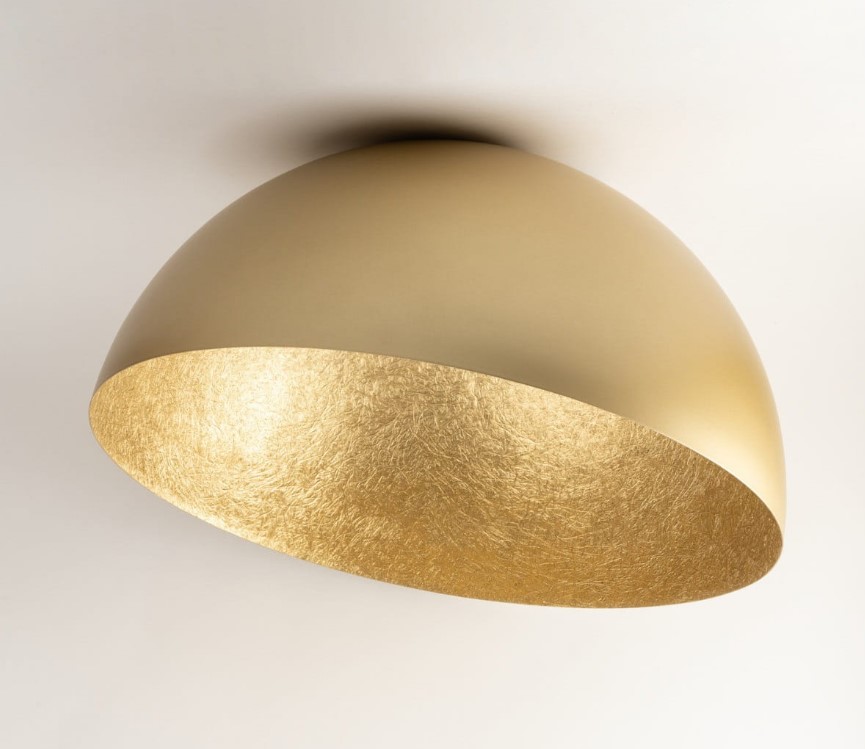 SMALL STEEL CEILING DOME GOLD Ø35cm