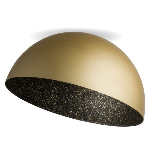 STEEL CEILING DOME GOLD-BLACK Ø50cm
