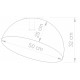STEEL CEILING DOME SILVER-BLACK Ø50cm
