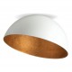 LARGE STEEL CEILING DOME WHITE-COPPER Ø70cm
