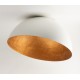 SMALL STEEL CEILING DOME WHITE-COPPER Ø35cm