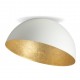 STEEL CEILING DOME WHITE-GOLD Ø50cm