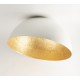 SMALL STEEL CEILING DOME WHITE-GOLD Ø35cm