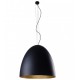 7-BULB STEEL DOME PENDANT BLACK-GOLD Ø75cm