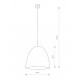 DEEP STEEL DOME PENDANT WHITE-COPPER Ø38cm