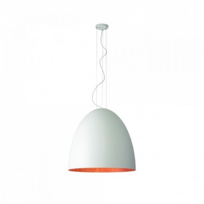 7-BULB STEEL DOME PENDANT WHITE-COPPER Ø75cm