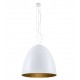 7-BULB STEEL DOME PENDANT WHITE-GOLD Ø75cm