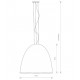 7-BULB STEEL DOME PENDANT WHITE-COPPER Ø75cm