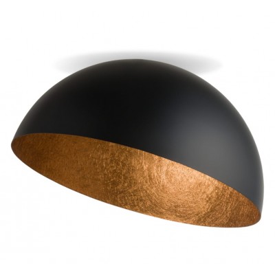 EXTRA LARGE STEEL CEILING DOME BLACK-COPPER Ø90cm
