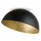 EXTRA LARGE STEEL CEILING DOME BLACK-GOLD Ø90cm