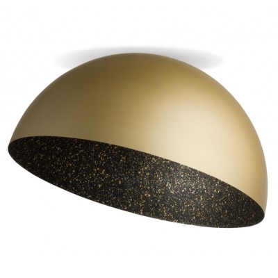 EXTRA LARGE STEEL CEILING DOME GOLD-BLACK Ø90cm