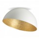 EXTRA LARGE STEEL CEILING DOME WHITE-GOLD Ø90cm