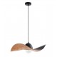 MODERN SINGLE-BULB PENDANT, STEEL BLACK-COPPER Ø55cm