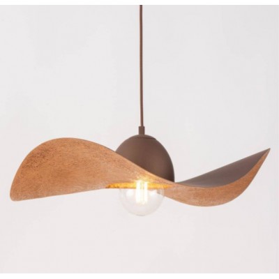 MODERN SINGLE-BULB PENDANT, STEEL BROWN-COPPER Ø55cm