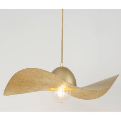 MODERN SINGLE-BULB PENDANT, STEEL GOLD Ø55cm