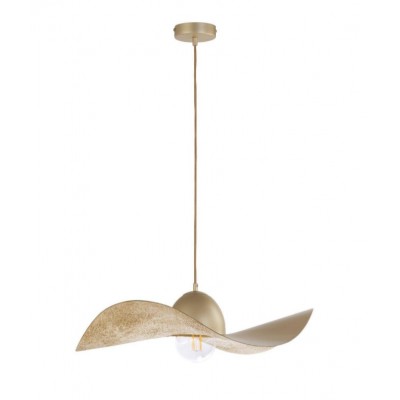 MODERN SINGLE-BULB PENDANT, STEEL GOLD Ø55cm