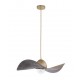 MODERN SINGLE-BULB PENDANT, STEEL GOLD-BLACK Ø55cm