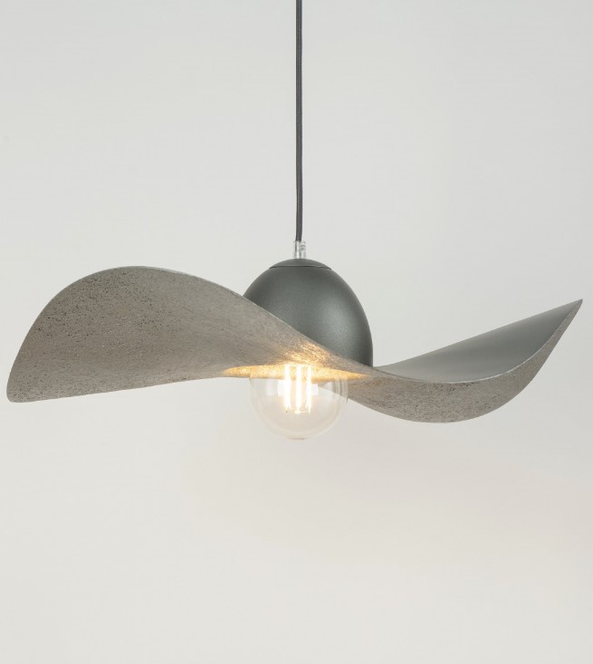 MODERN SINGLE-BULB PENDANT, STEEL SILVER Ø55cm