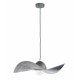 MODERN SINGLE-BULB PENDANT, STEEL SILVER Ø55cm
