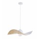 MODERN SINGLE-BULB PENDANT, STEEL WHITE-GOLD Ø55cm