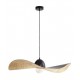 MODERN SINGLE-BULB PENDANT, STEEL BLACK-GOLD Ø76cm