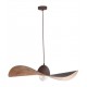 MODERN SINGLE-BULB PENDANT, STEEL BROWN-COPPER Ø76cm
