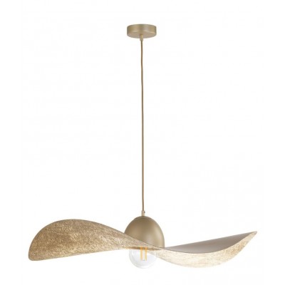 MODERN SINGLE-BULB PENDANT, STEEL GOLD Ø76cm