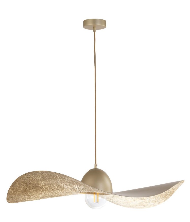 MODERN SINGLE-BULB PENDANT, STEEL GOLD Ø76cm