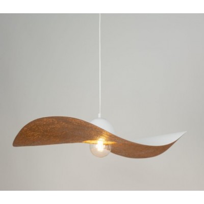 MODERN SINGLE-BULB PENDANT, STEEL WHITE-COPPER Ø76cm