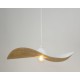 MODERN SINGLE-BULB PENDANT, STEEL WHITE-GOLD Ø76cm