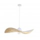 MODERN SINGLE-BULB PENDANT, STEEL WHITE-GOLD Ø76cm