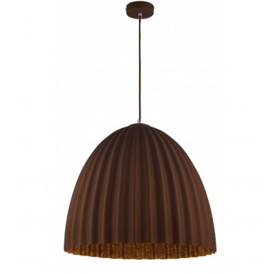 PLEATED STEEL DOME PENDANT BROWN-COPPER Ø50cm