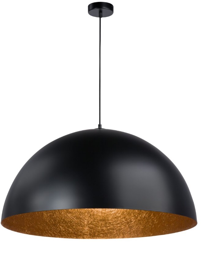 STEEL DOME PENDANT BLACK-COPPER Ø50cm