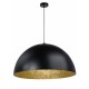 EXTRA LARGE STEEL DOME PENDANT BLACK-GOLD Ø90cm