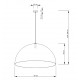 EXTRA LARGE STEEL DOME PENDANT BLACK-COPPER Ø90cm