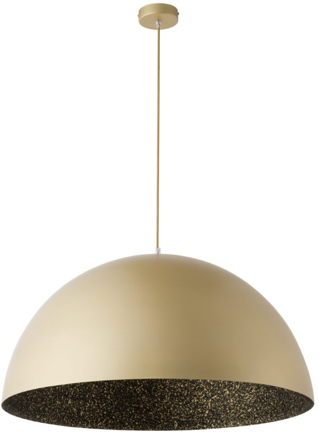 STEEL DOME PENDANT GOLD-BLACK Ø50cm