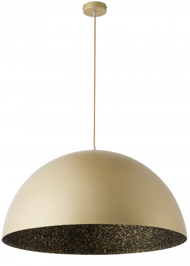 EXTRA LARGE STEEL DOME PENDANT GOLD-BLACK Ø90cm