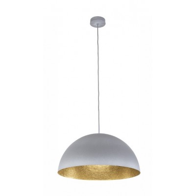 STEEL DOME PENDANT GREY-GOLD Ø50cm