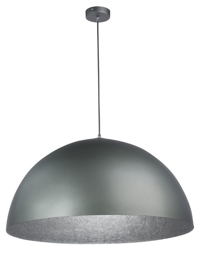 STEEL DOME PENDANT SILVER Ø50cm