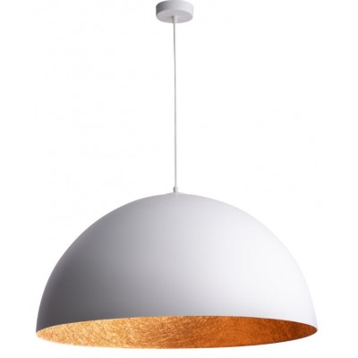  STEEL DOME PENDANT WHITE-COPPER Ø50cm