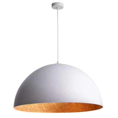 EXTRA LARGE STEEL DOME PENDANT WHITE-COPPER Ø90cm