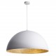 EXTRA LARGE STEEL DOME PENDANT WHITE-GOLD Ø90cm