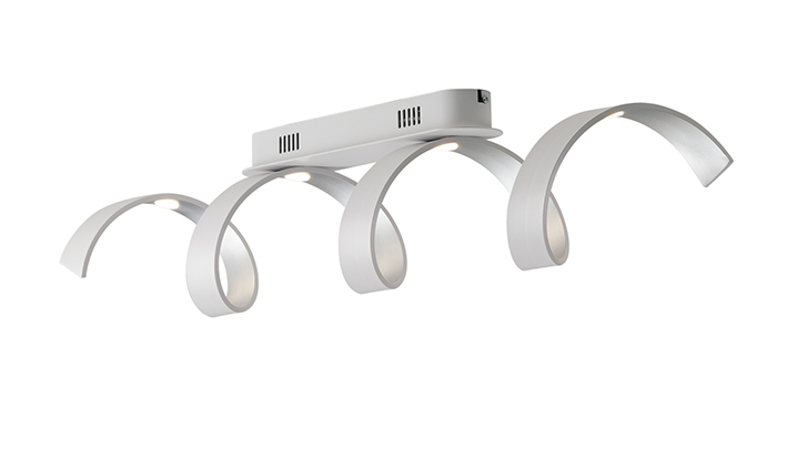 PLAFONIERA LED HELIX BIANCA/SILVER 20W 1680LM 3000K 80X18X13,5CM