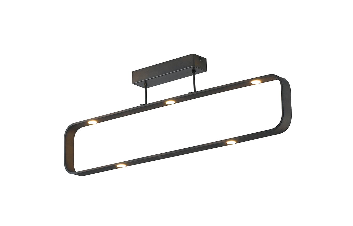 PLAFONIERA LED MOKA CAFFE' 7X5W 2450LM 3000K DIMMERABILE 80X26X6,5CM