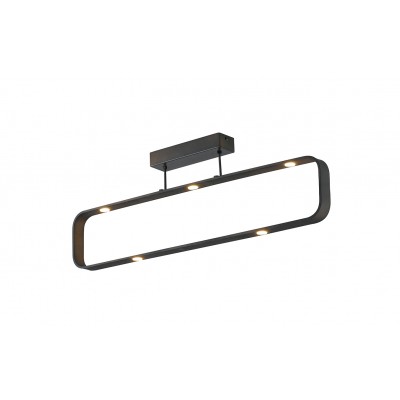 PLAFONIERA LED MOKA CAFFE' 7X5W 2450LM 3000K DIMMERABILE 80X26X6,5CM