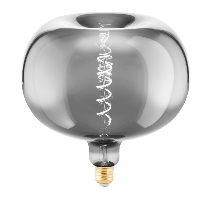 DECORATIVE E27 BULB WITH PECULIAR SHAPE-GREY
